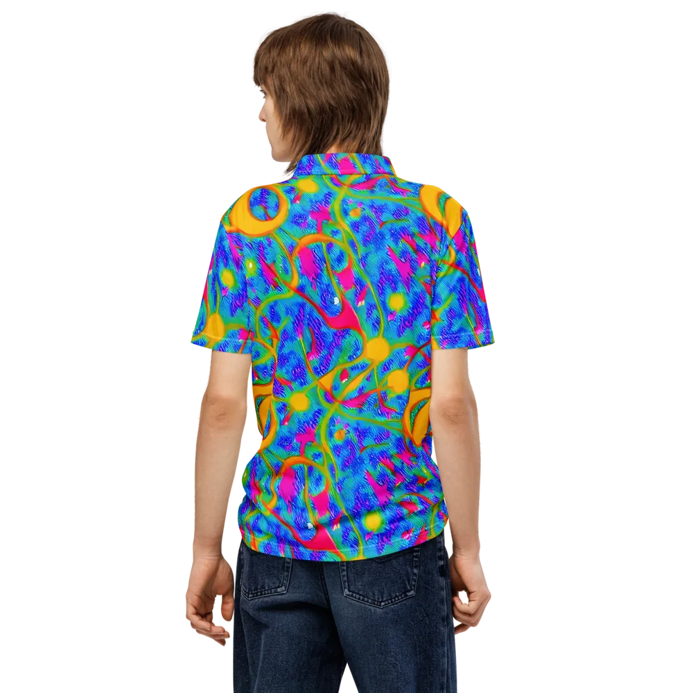 Vivid Mirage on Men's Slim Fit Polo Shirt — Back