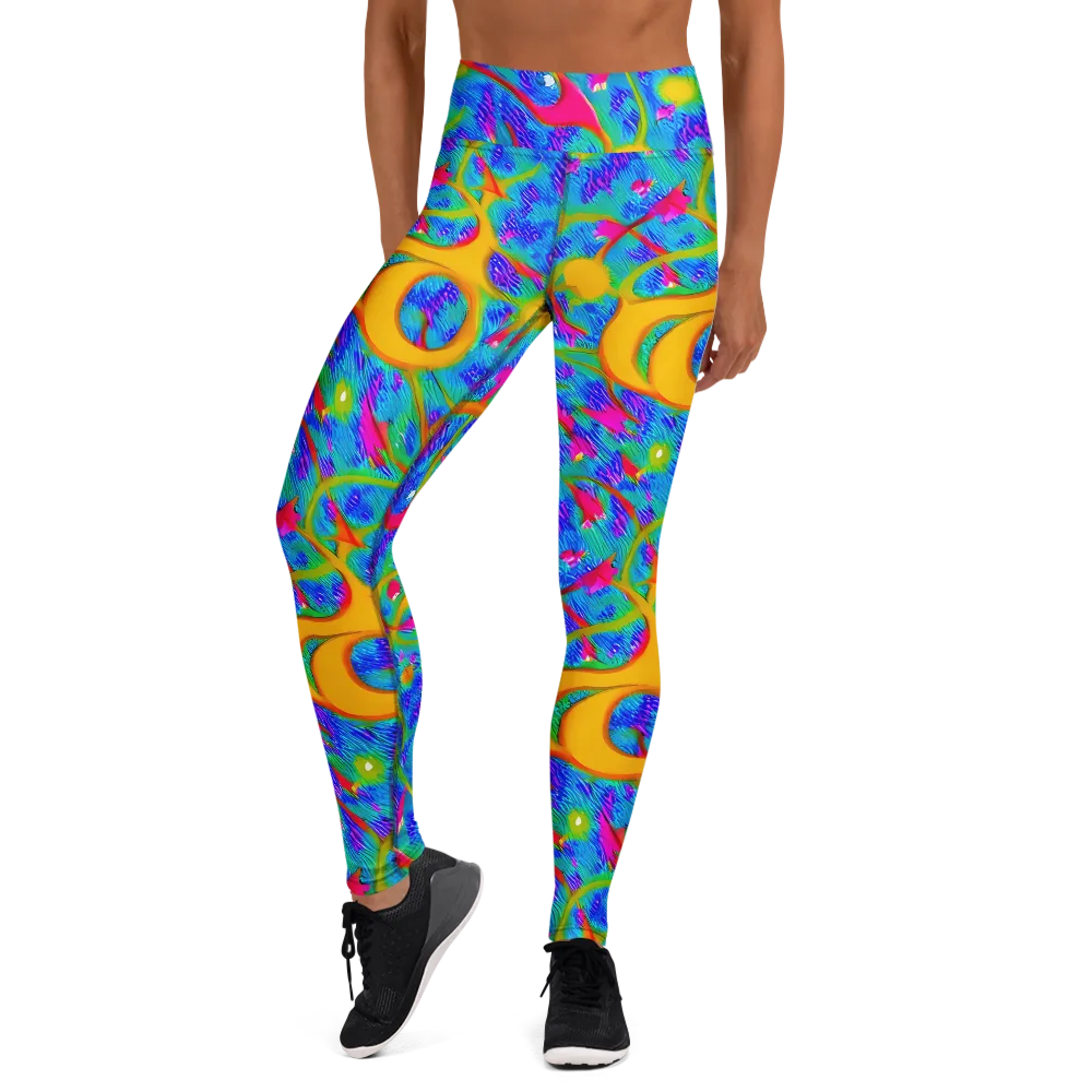 Vivid Mirage on Yoga Leggings — Front