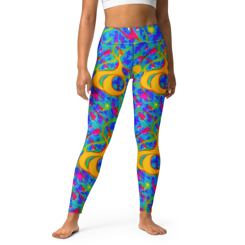 Vivid Mirage on Yoga Leggings — Front