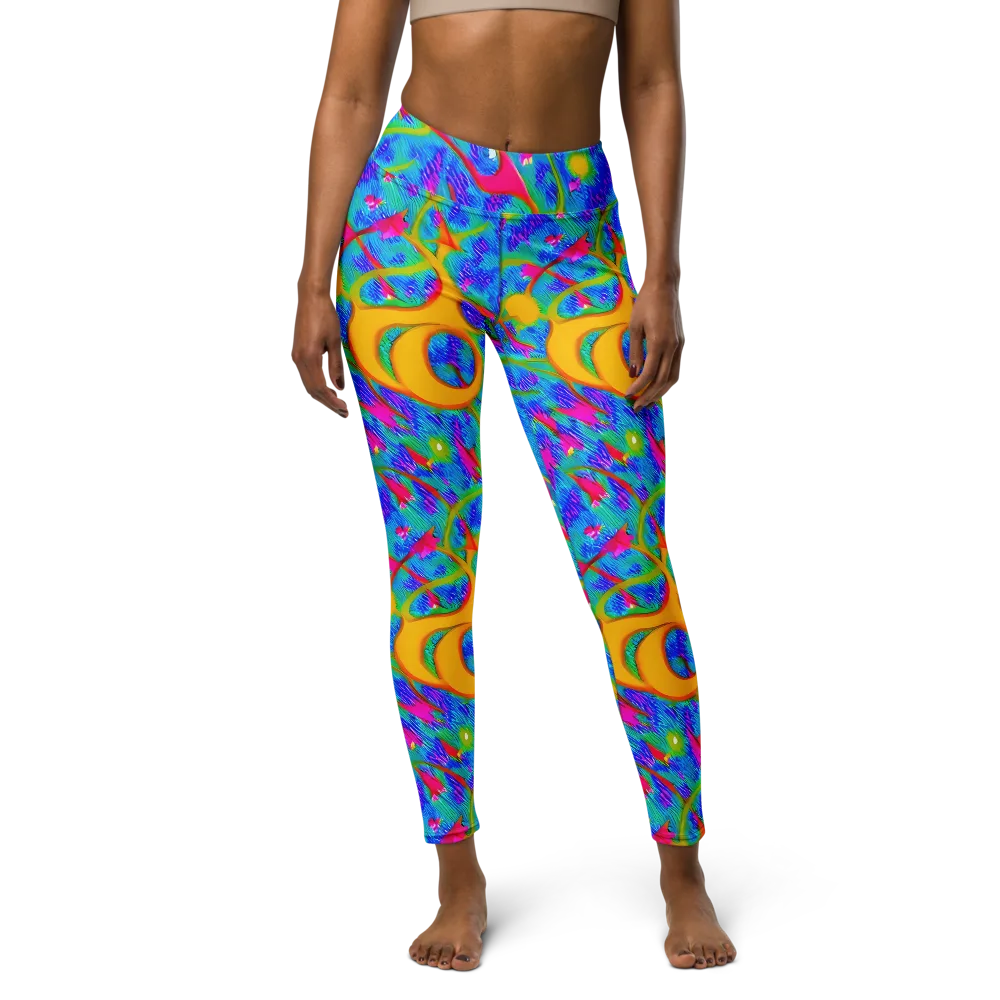 Vivid Mirage on Yoga Leggings — Front