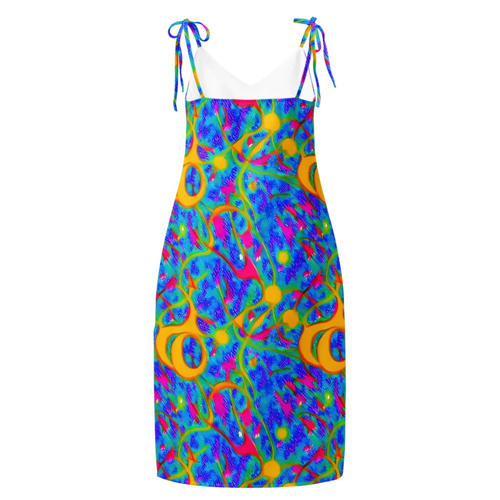 Vivid Mirage on Slip Dress — Back