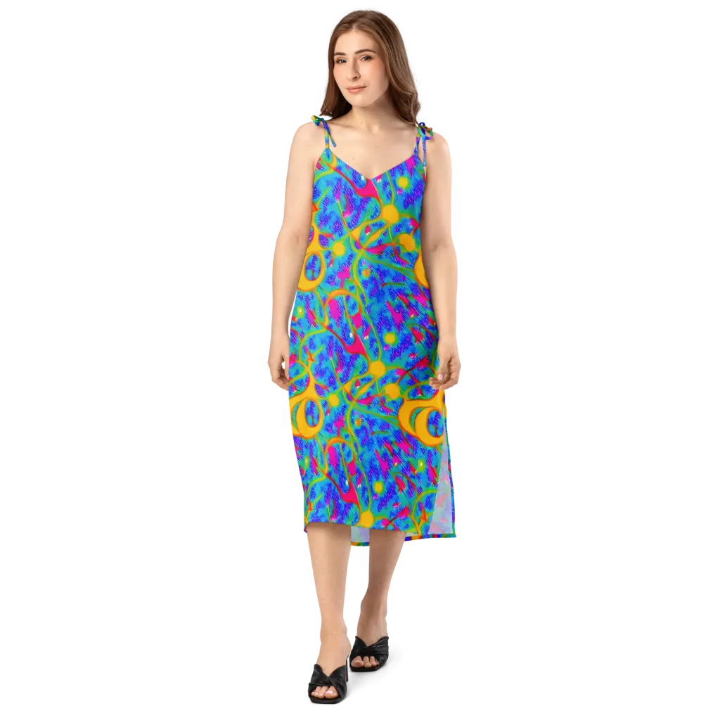 Vivid Mirage on Slip Dress — Front