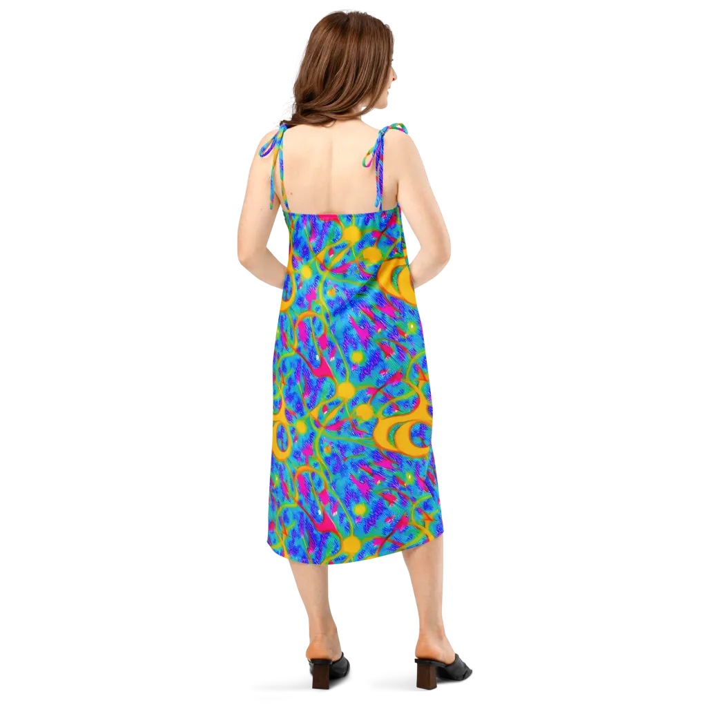 Vivid Mirage on Slip Dress — Back