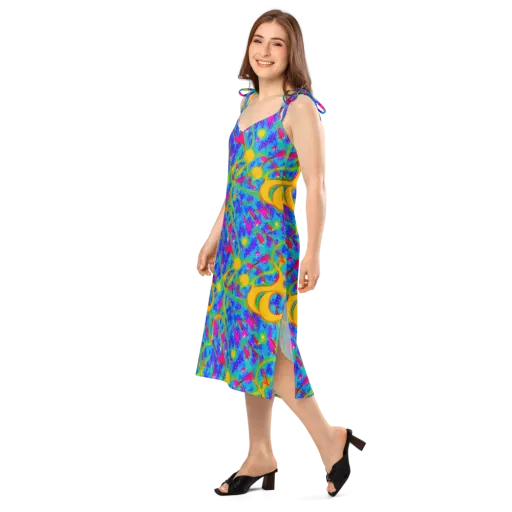 Vivid Mirage on a Slip Dress