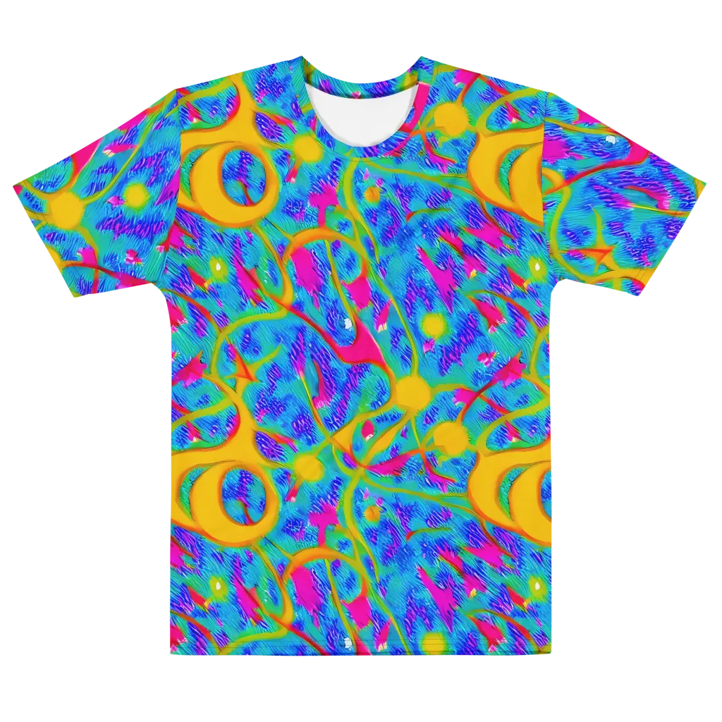 Vivid Mirage on Men's Cotton Crew Neck T-Shirt — Front