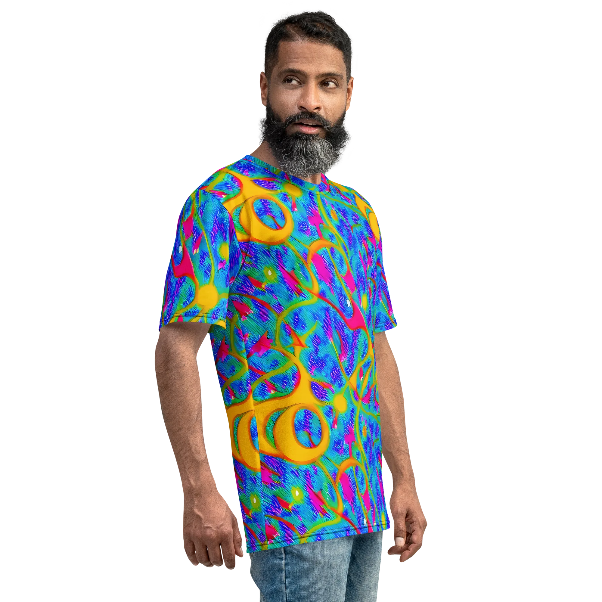 Vivid Mirage on Men's Crew Neck T-Shirt — Right