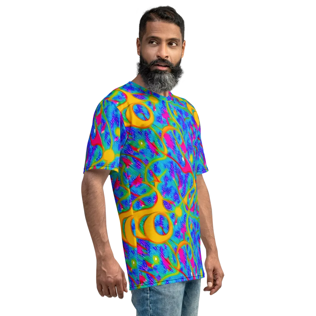 Vivid Mirage on Men's Crew Neck T-Shirt — Right
