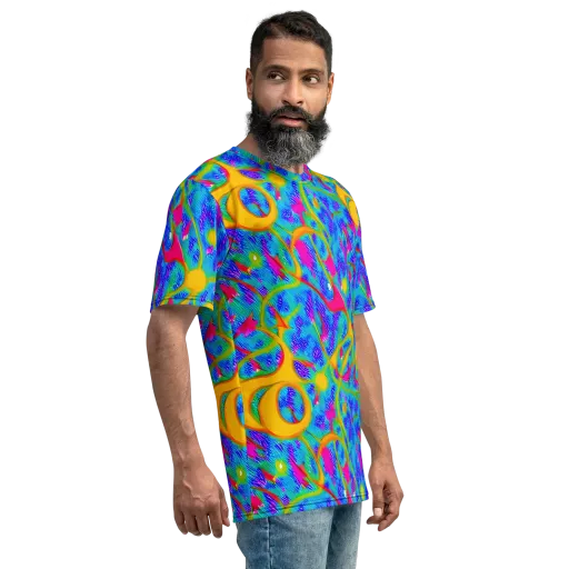 Vivid Mirage on a Men's Crew Neck T-Shirt