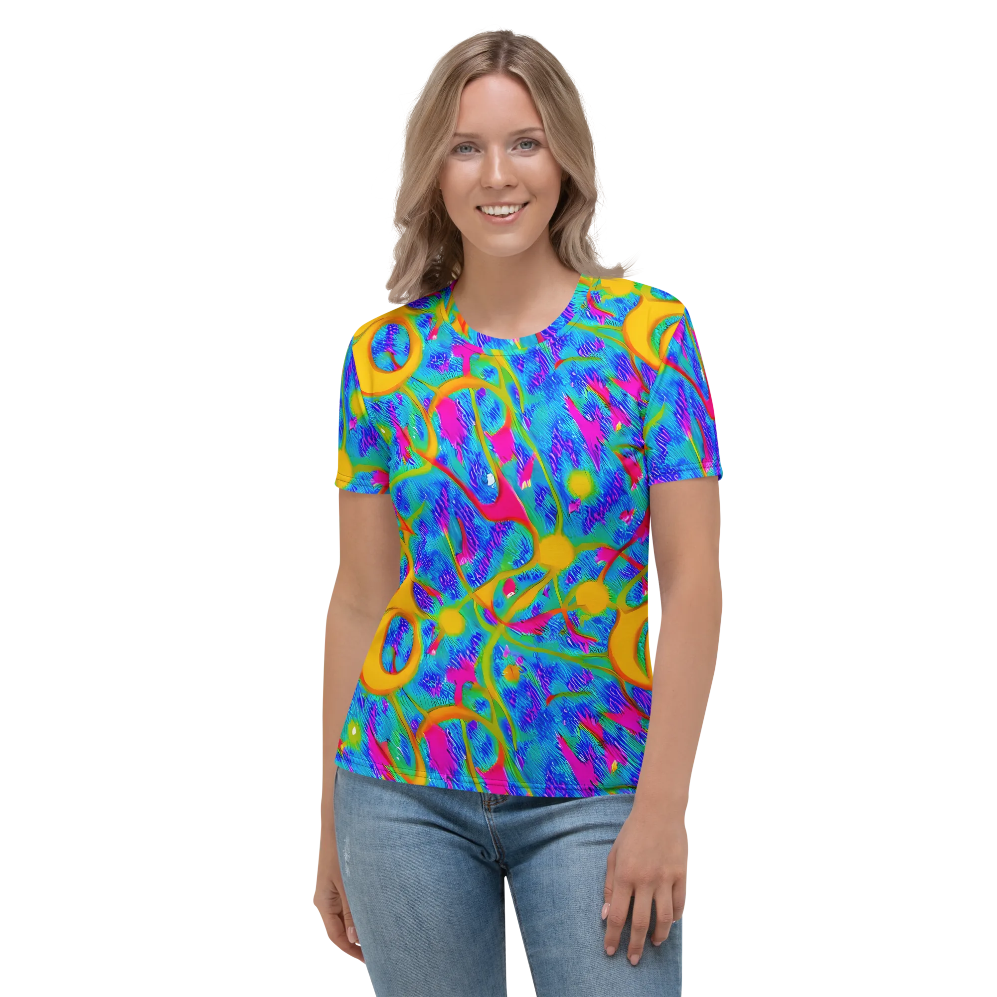 Vivid Mirage on Women's Crew Neck T-Shirt — Front