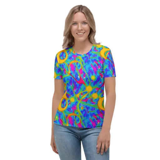 Vivid Mirage on a Women's Crew Neck T-Shirt