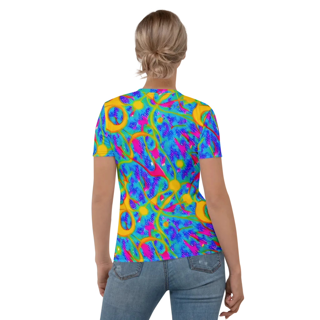 Vivid Mirage on Women's Crew Neck T-Shirt — Back