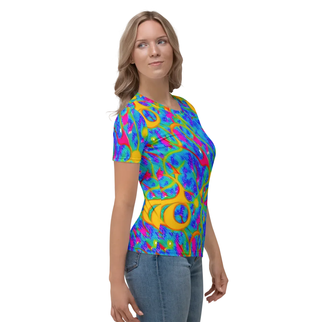 Vivid Mirage on Women's Crew Neck T-Shirt — Right