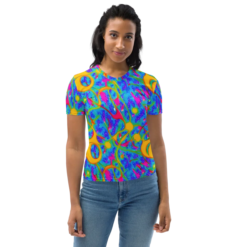 Vivid Mirage on Women's Crew Neck T-Shirt — Front