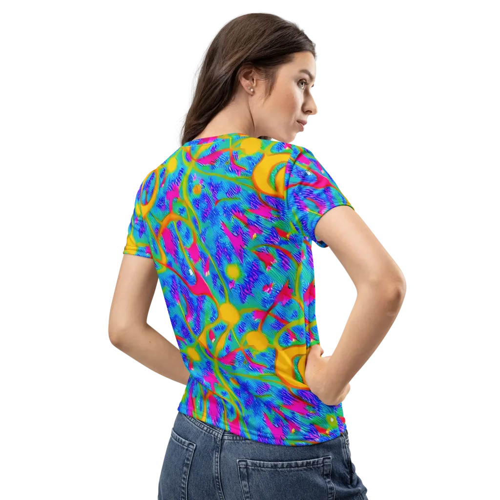 Vivid Mirage on Women's Crew Neck T-Shirt — Back