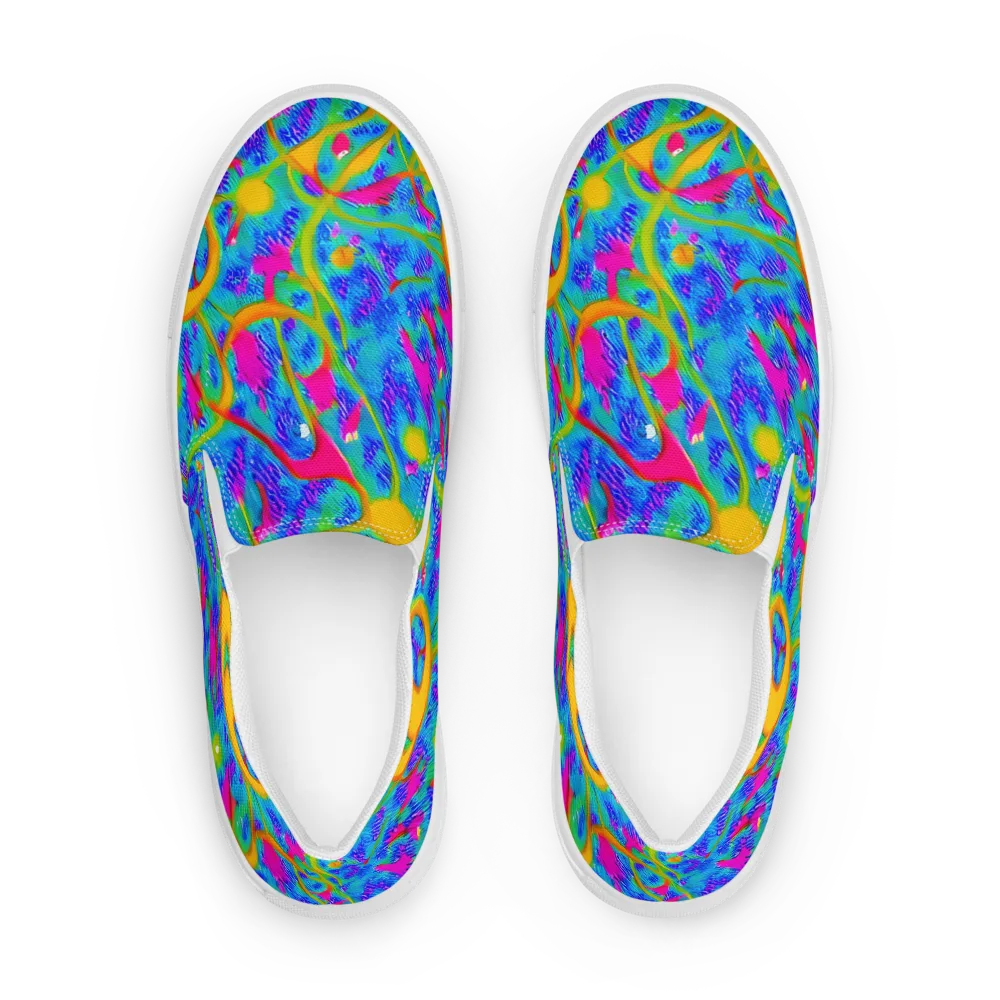 Vivid Mirage on Men's Slip-On Canvas Shoes — Front