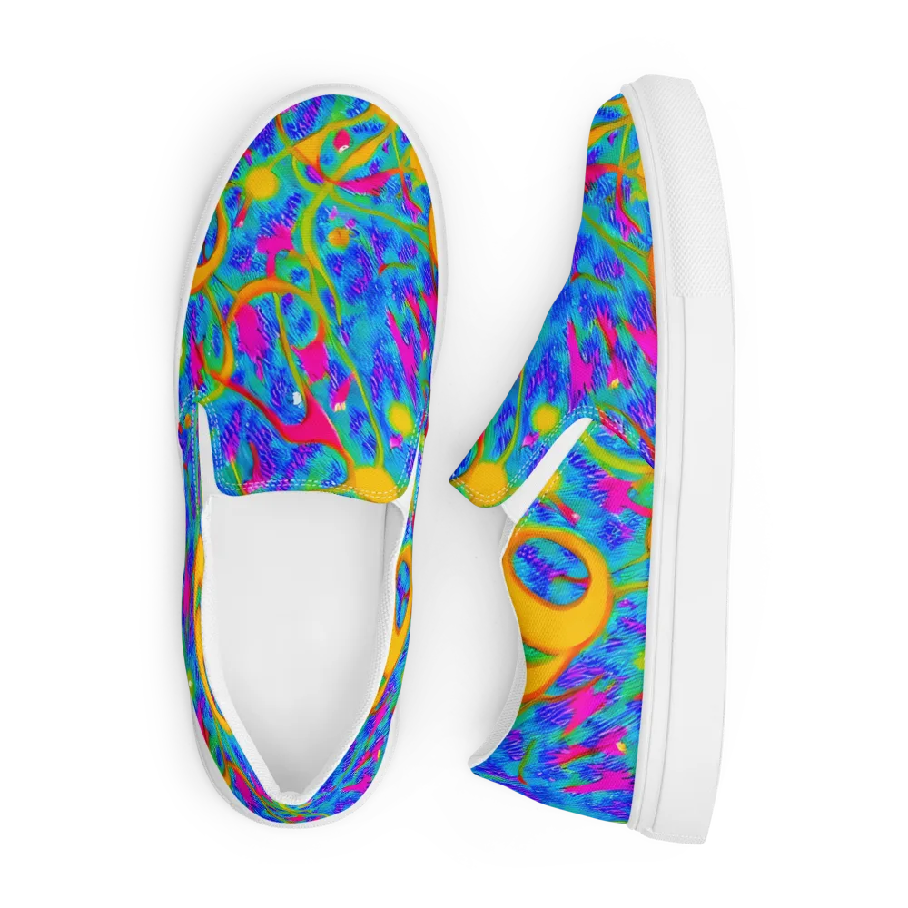 Vivid Mirage on Men's Slip-On Canvas Shoes — Front