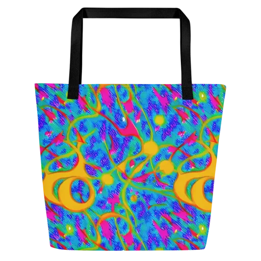 Vivid Mirage on a Large Tote Bag W/ Pocket