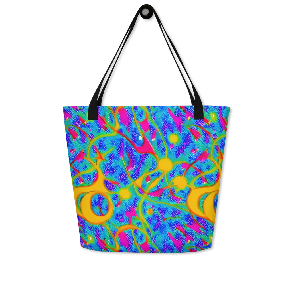 Vivid Mirage on Large Tote Bag W/ Pocket — Front