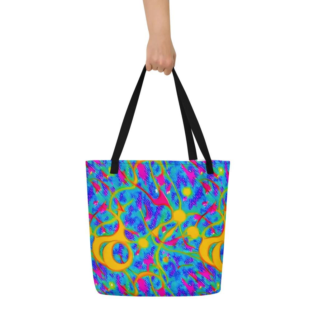 Vivid Mirage on Large Tote Bag W/ Pocket — Front