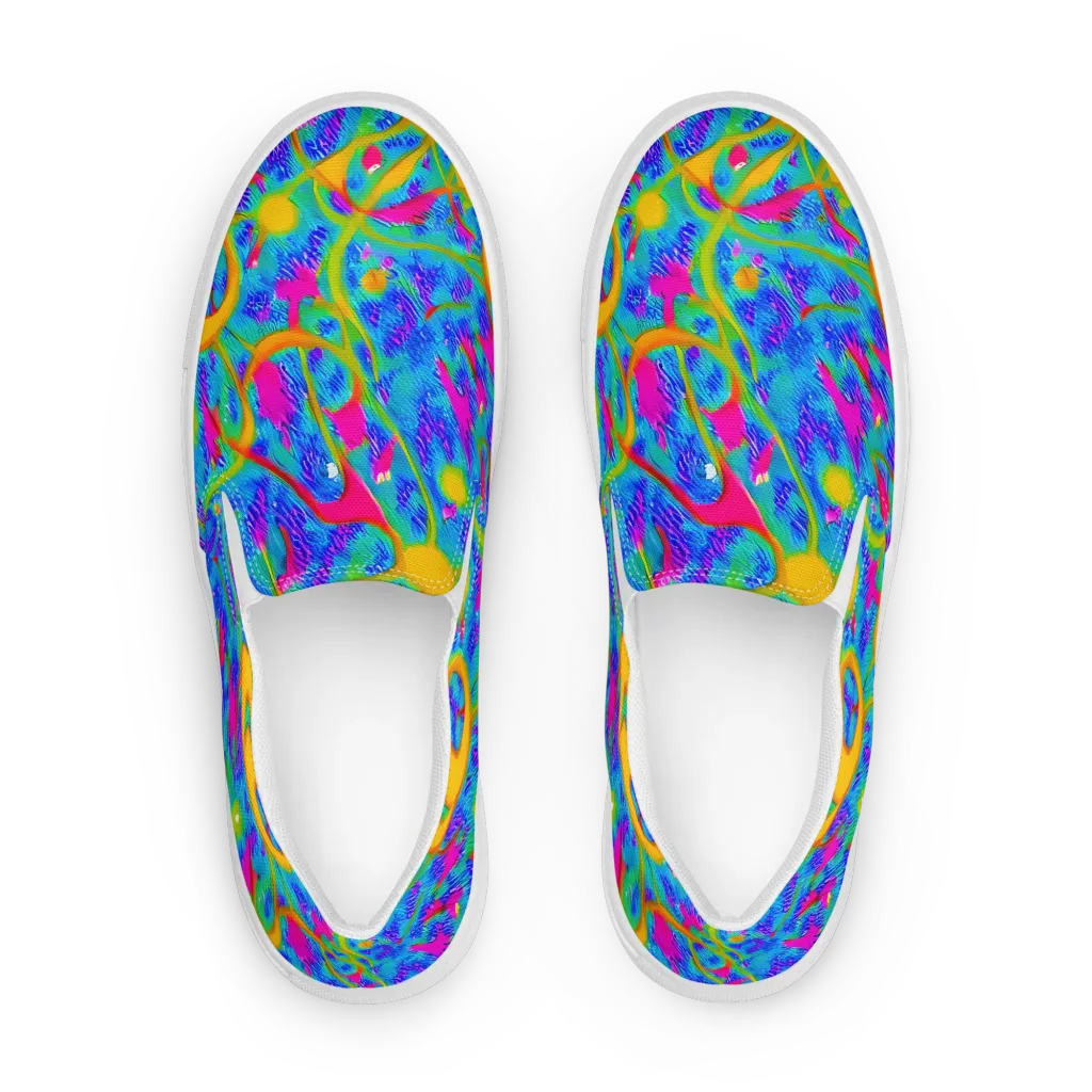 Vivid Mirage on Women's Slip-On Canvas Shoes — Front
