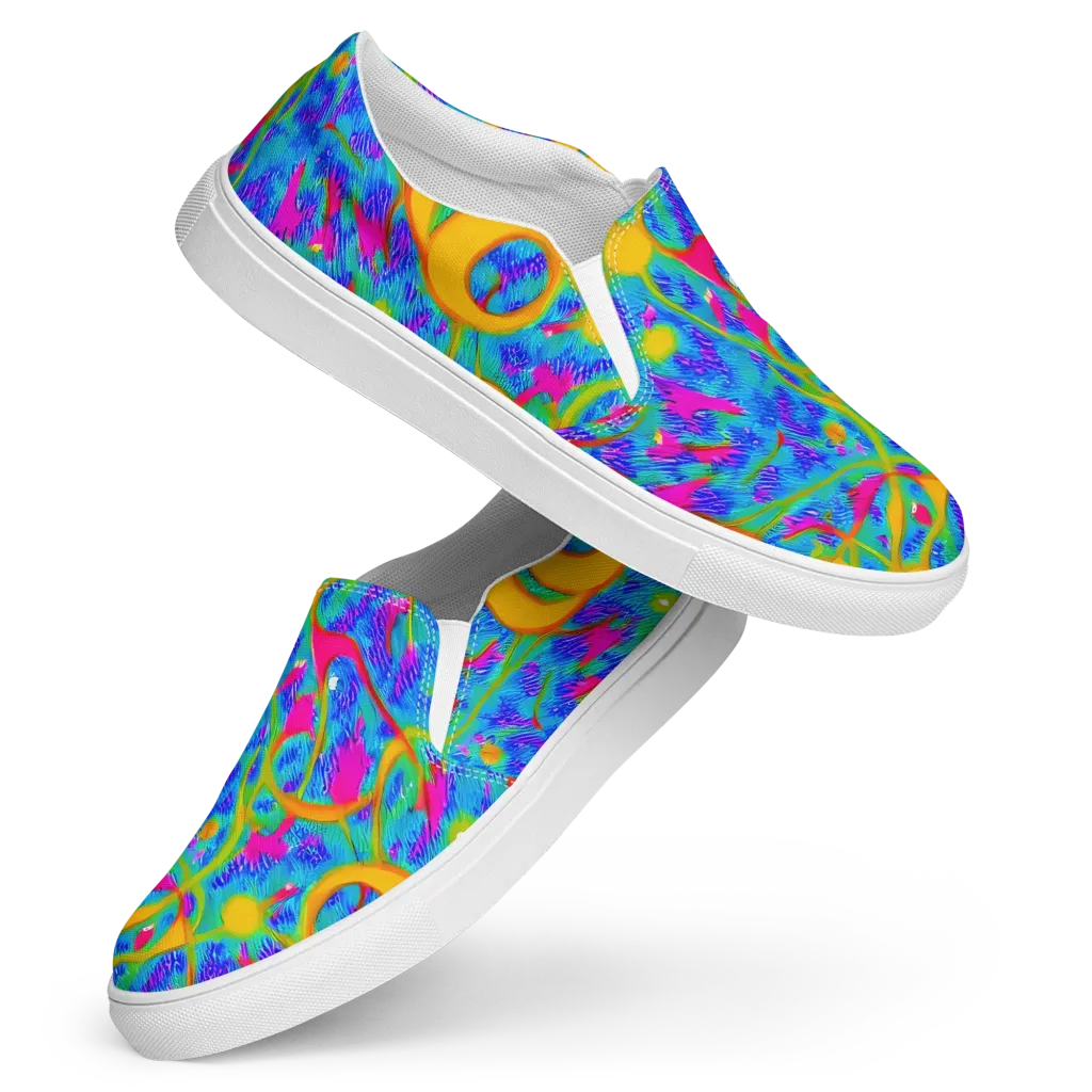 Vivid Mirage on Women's Slip-On Canvas Shoes — Front