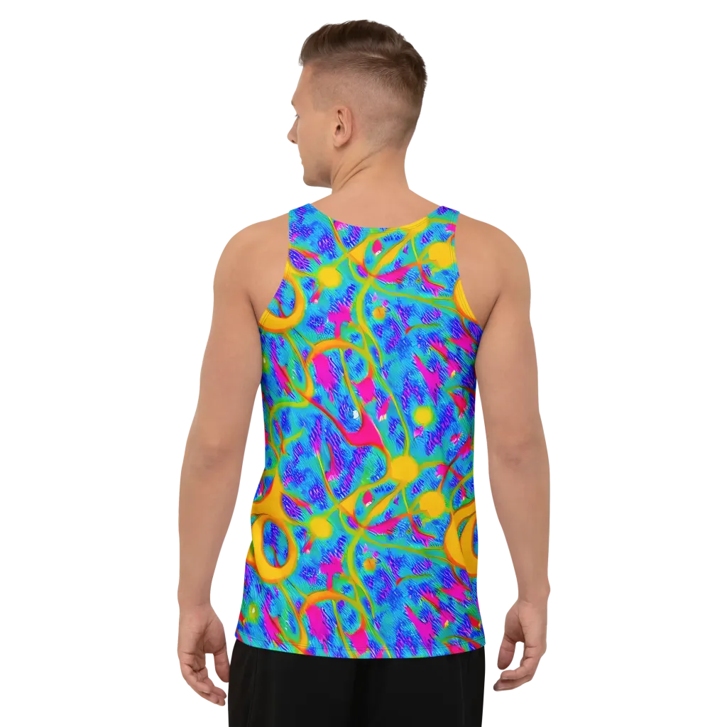 Vivid Mirage on Men's Tank Top — Back