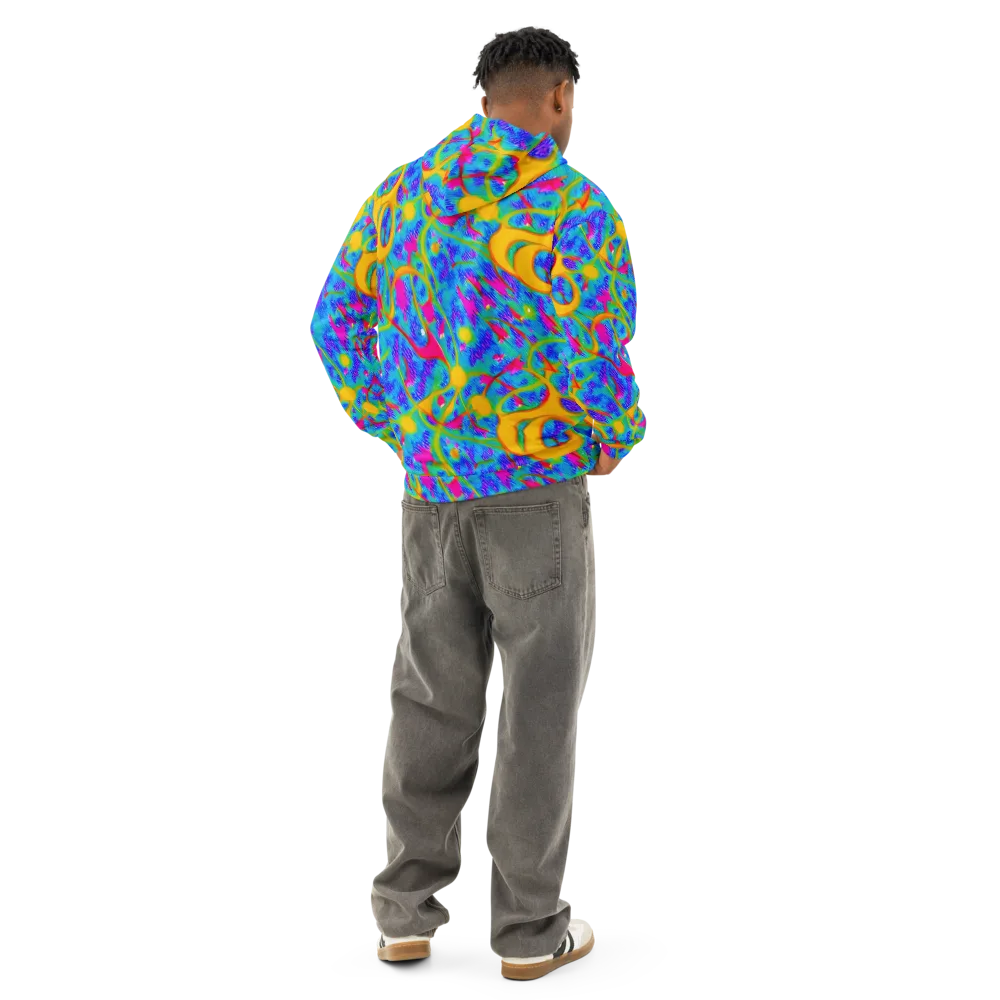 Vivid Mirage on Cotton Hoodie — Back