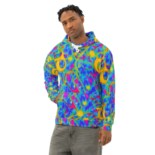 Vivid Mirage on a Cotton Hoodie