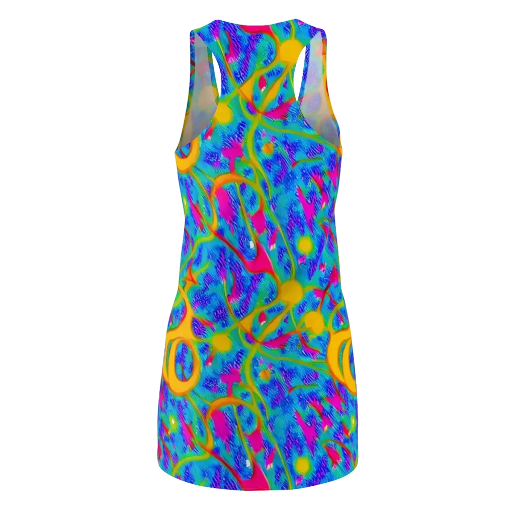 Vivid Mirage on Racerback Dress — Back