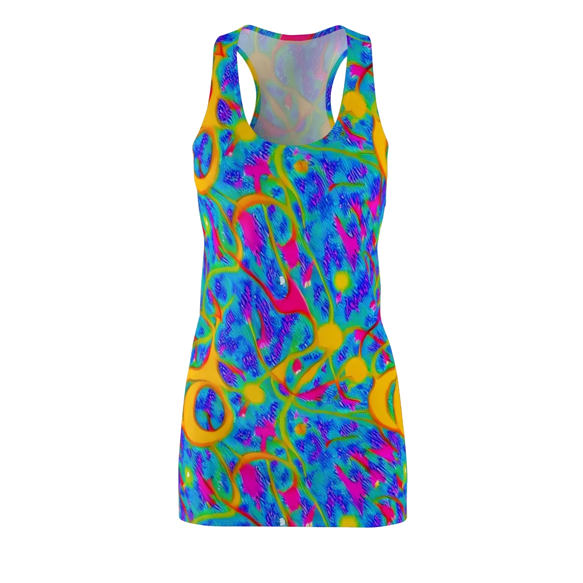 Vivid Mirage on Racerback Dress — Front