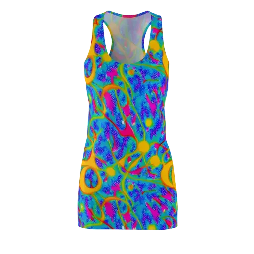 Vivid Mirage on a Racerback Dress