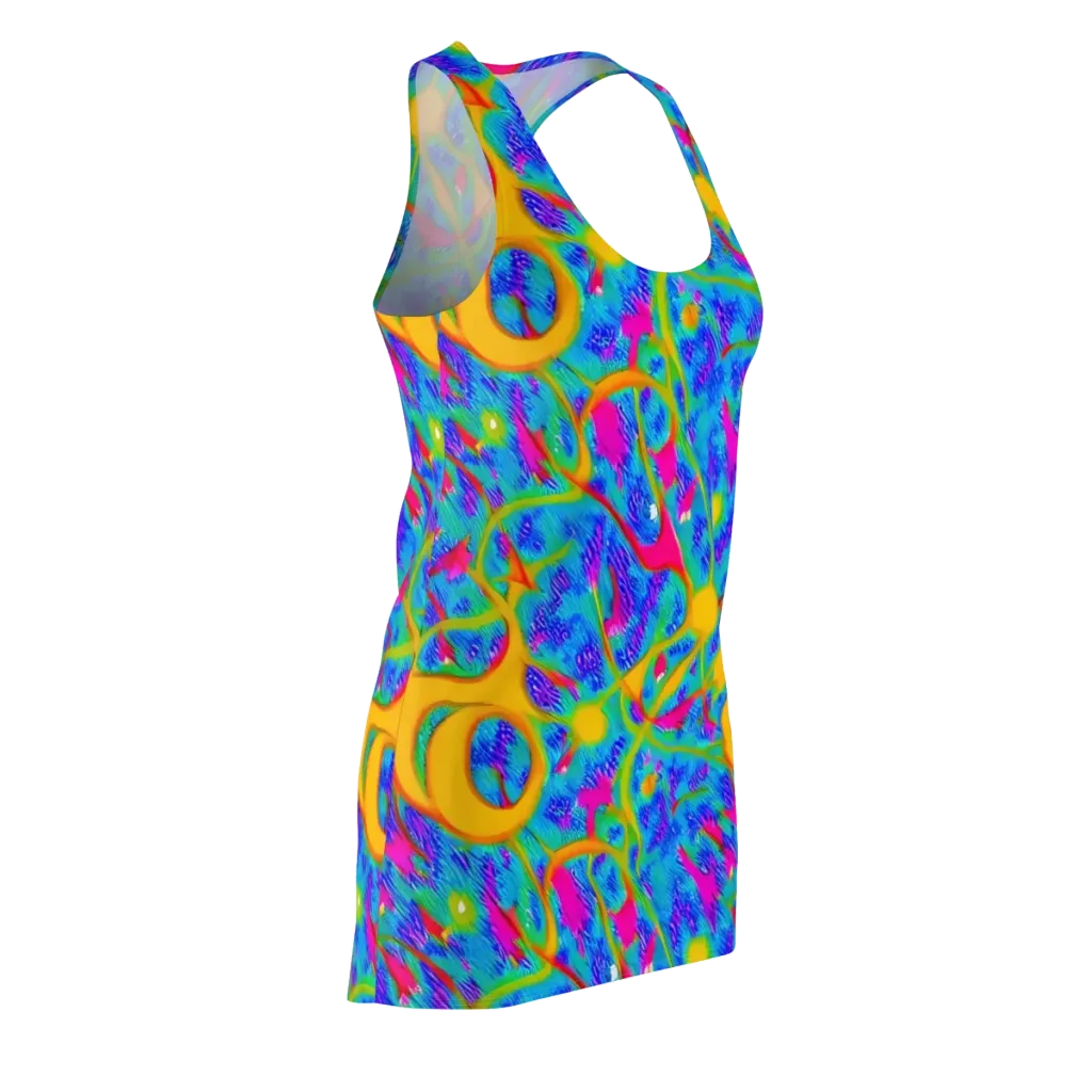 Vivid Mirage on Racerback Dress — Front Side