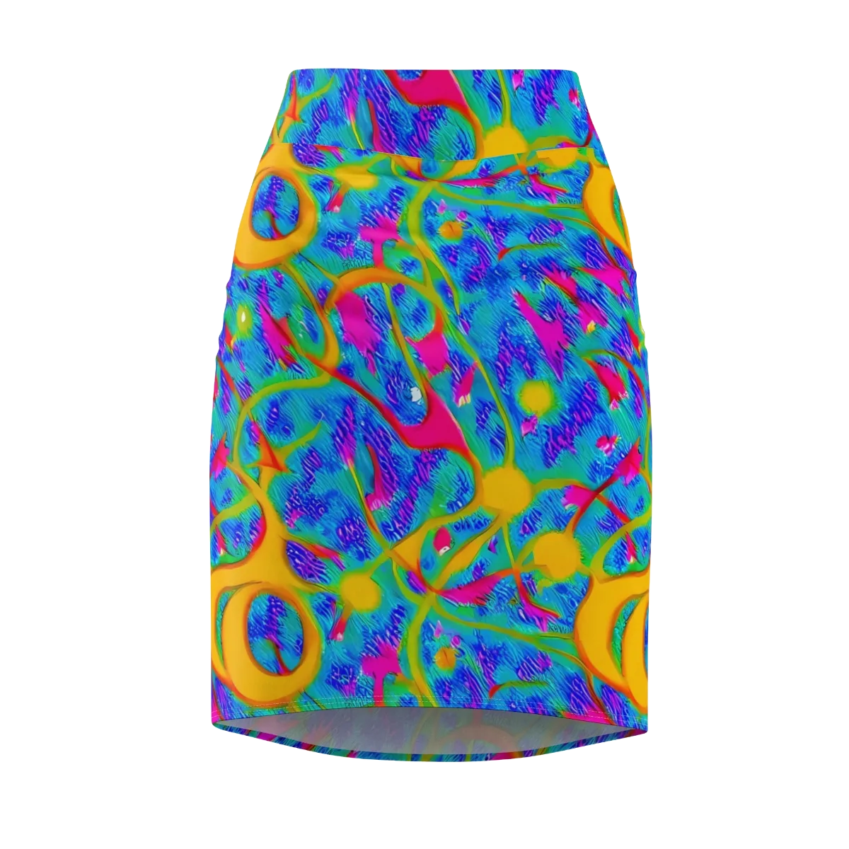 Vivid Mirage on Pencil Skirt — Front