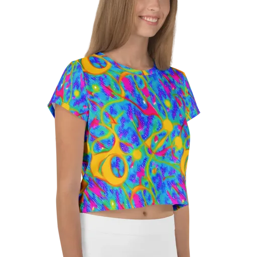 Vivid Mirage on a Crop Tee