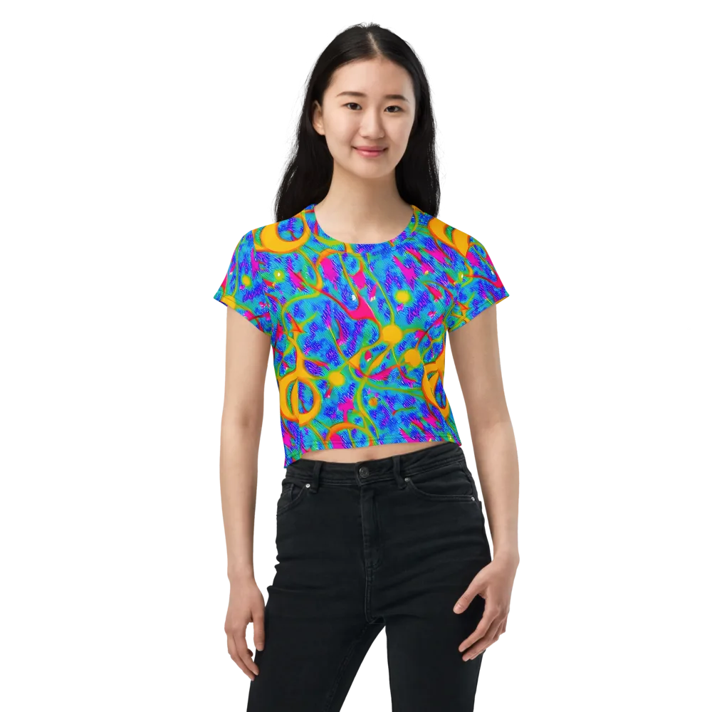 Vivid Mirage on Crop Tee — Front