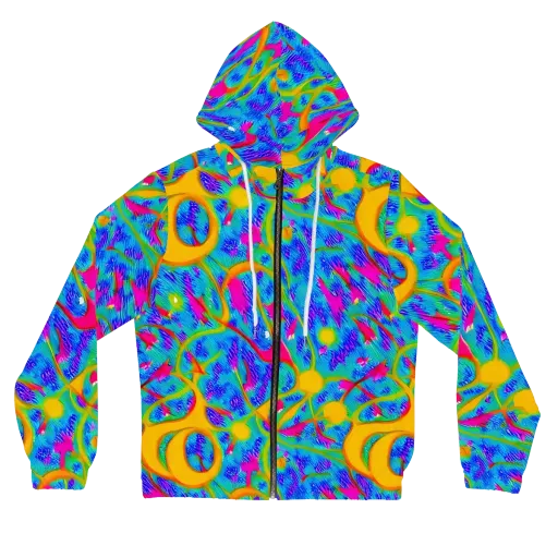 Vivid Mirage on a Women's Full-Zip Hoodie