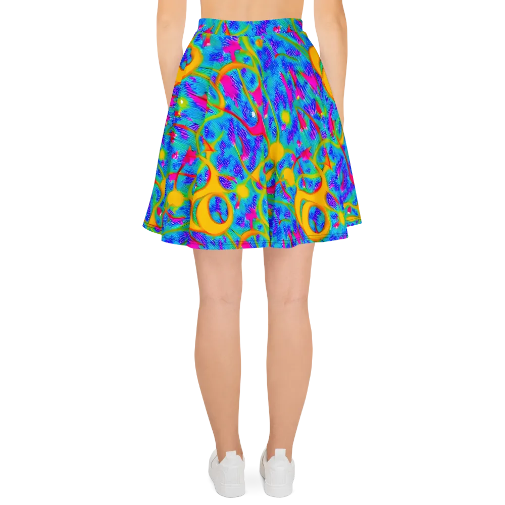 Vivid Mirage on Skater Skirt — Back