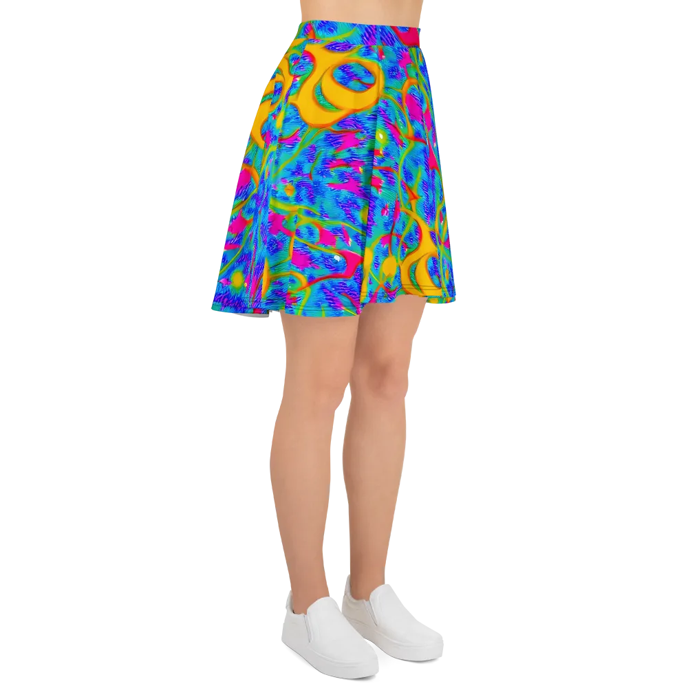 Vivid Mirage on Skater Skirt — Right