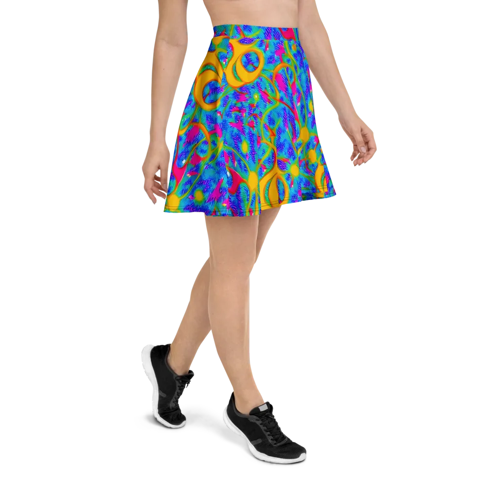Vivid Mirage on Skater Skirt — Right