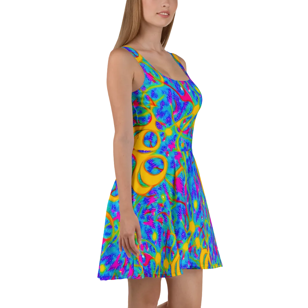 Vivid Mirage on Skater Dress — Right