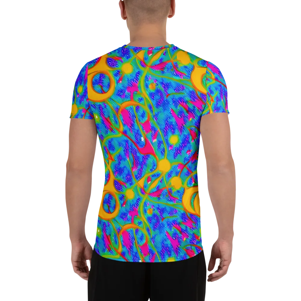 Vivid Mirage on Men's Athletic T-Shirt — Back