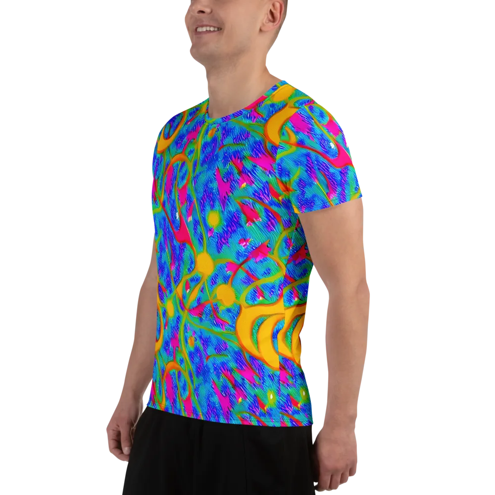 Vivid Mirage on Men's Athletic T-Shirt — Left