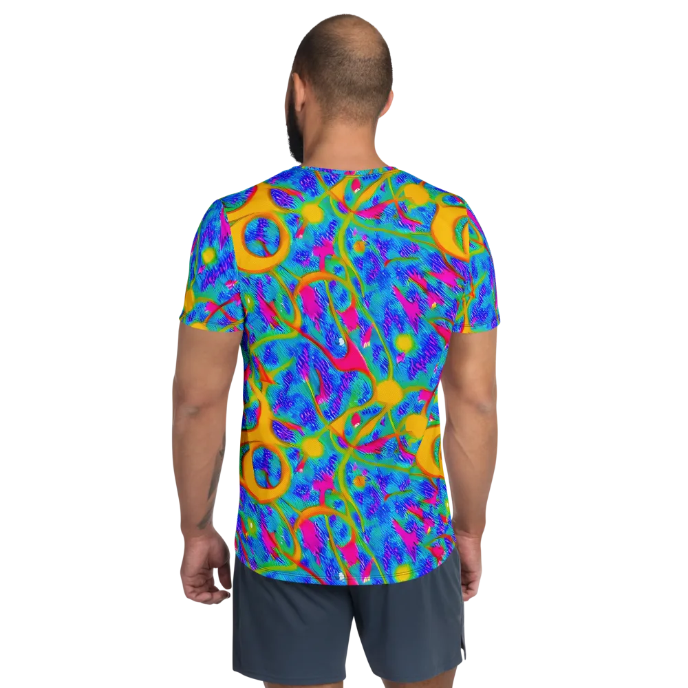 Vivid Mirage on Men's Athletic T-Shirt — Back