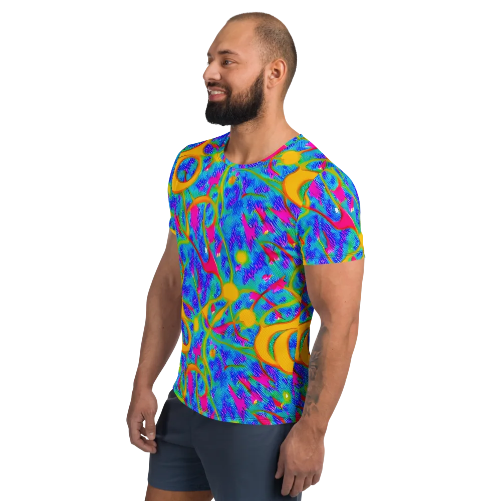 Vivid Mirage on Men's Athletic T-Shirt — Left