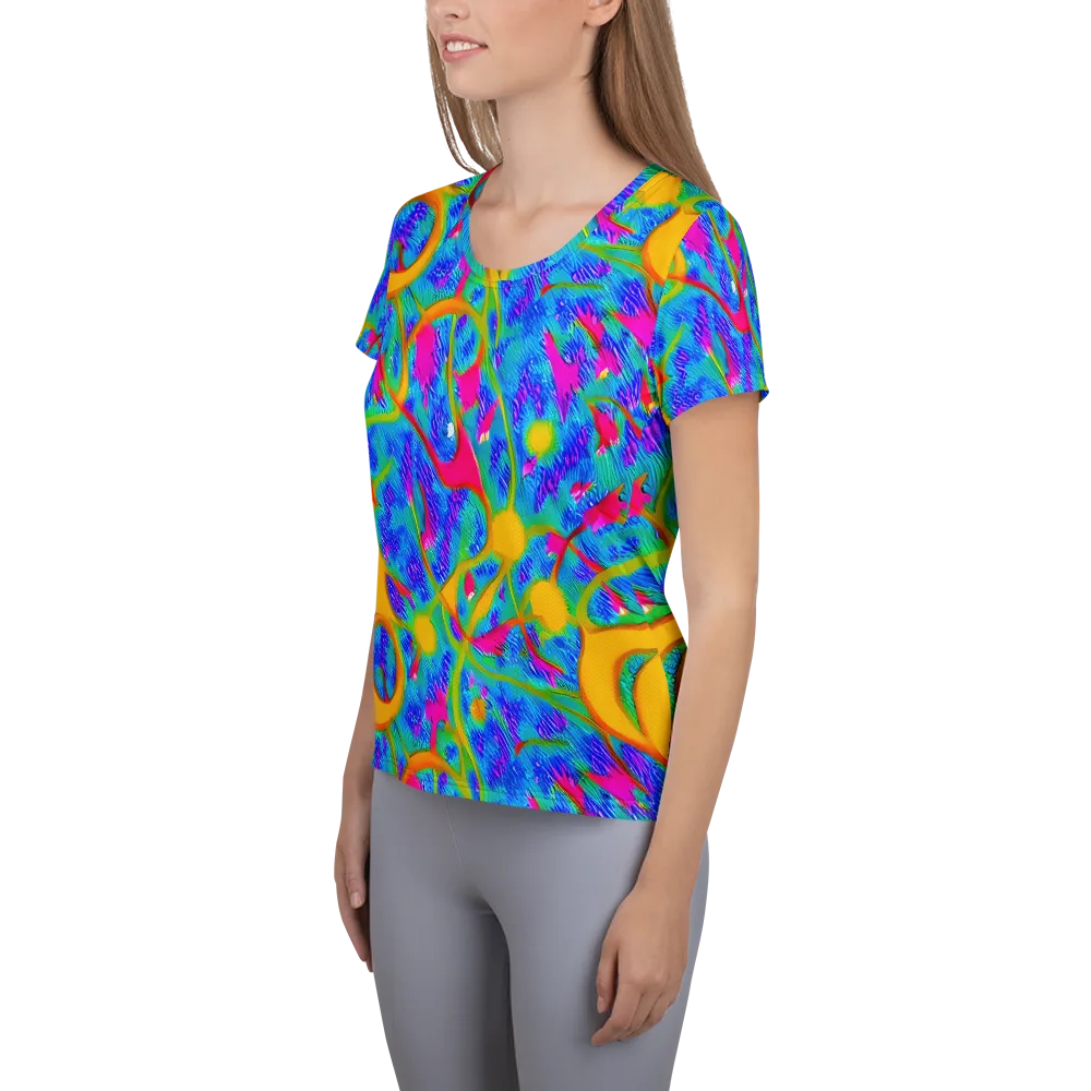 Vivid Mirage on Women's Athletic T-Shirt — Left
