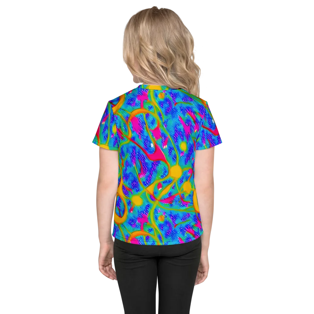 Vivid Mirage on Kids Crew Neck T-Shirt — Back