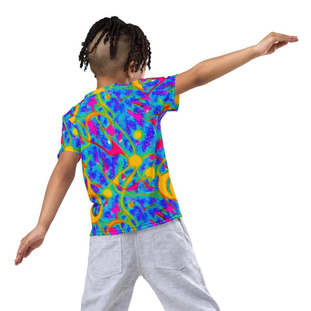 Vivid Mirage on Kids Crew Neck T-Shirt — Back