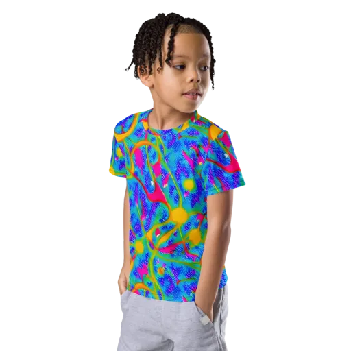 Vivid Mirage on a Kids Crew Neck T-Shirt