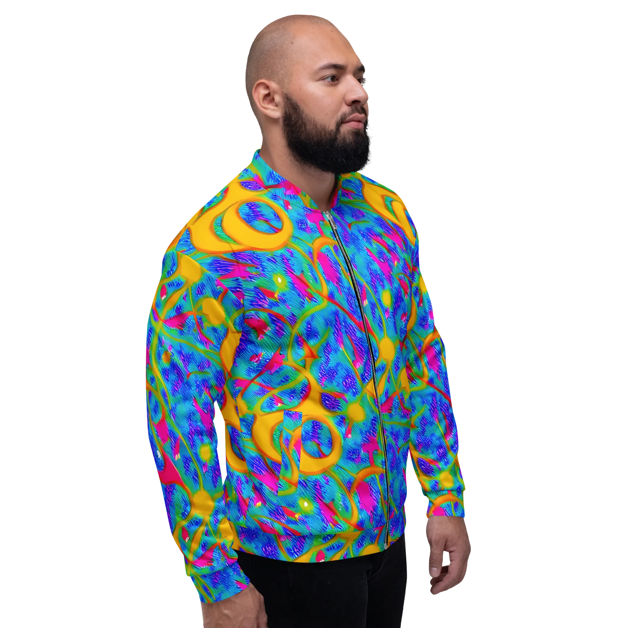 Vivid Mirage on Bomber Jacket — Right
