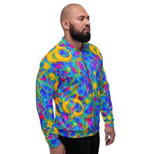 Vivid Mirage on a Bomber Jacket
